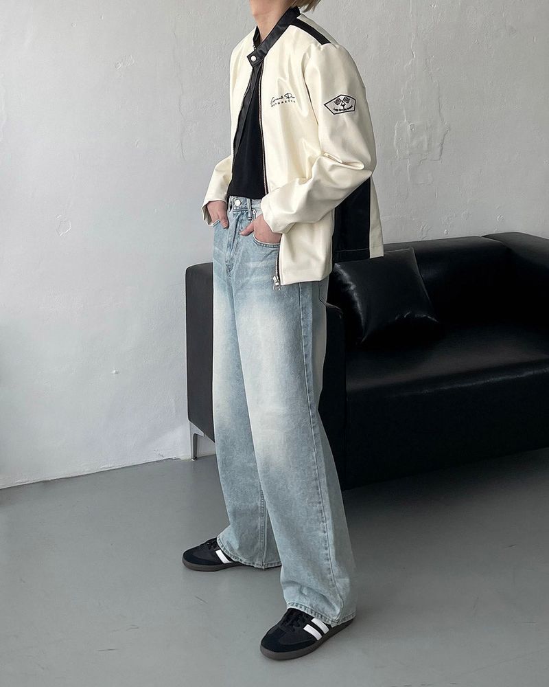 90's Bike Leather Jacket (2 colors)