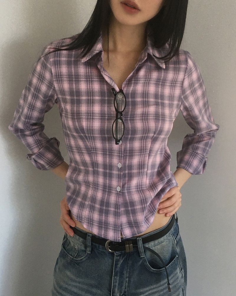 WONDER WONDER(ワンダーワンダー)の「Warren Checkered Slim Shirt(Tops)」