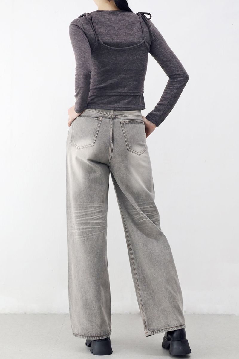 Zeta denim washed pants