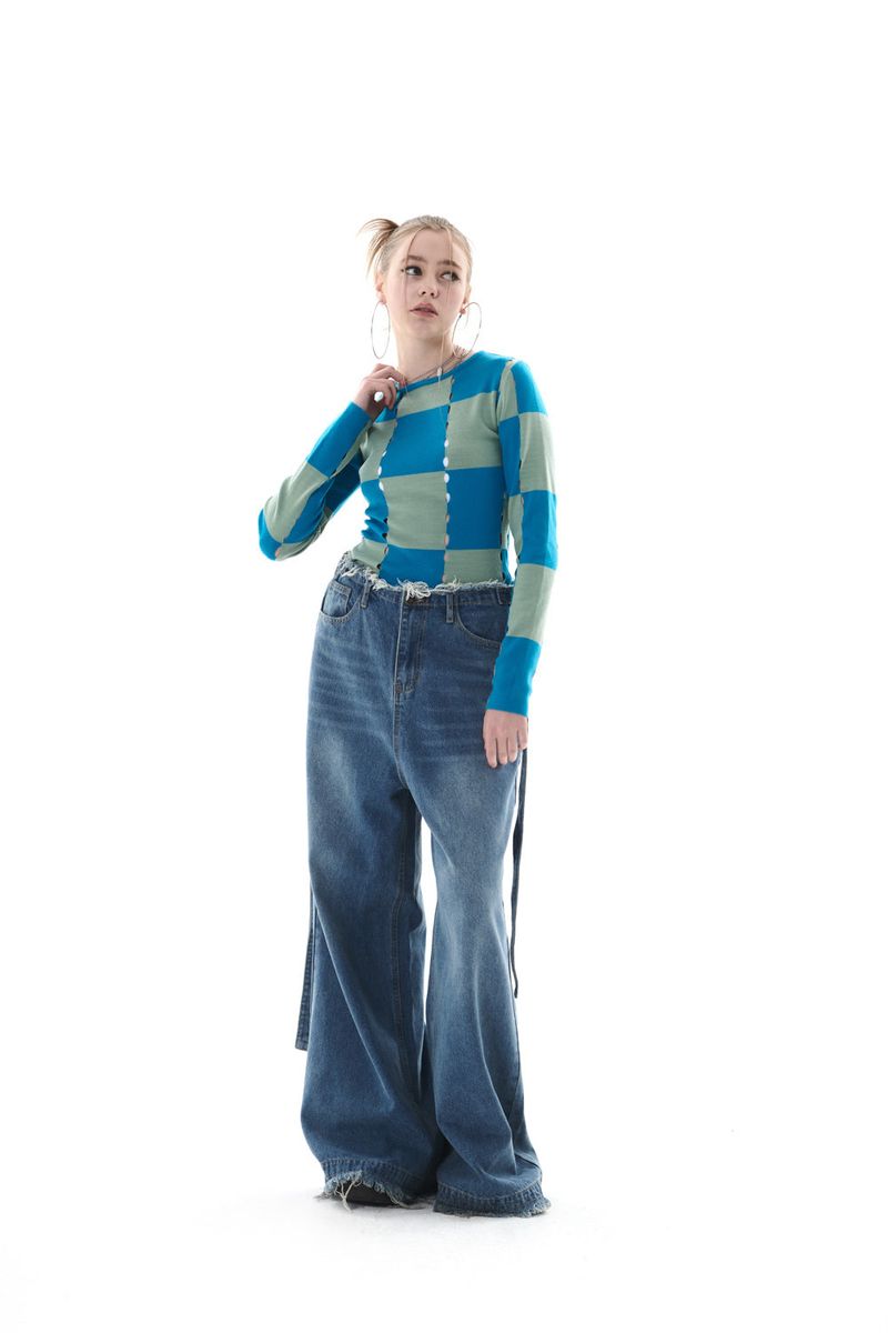 CHECK HOLE KNIT