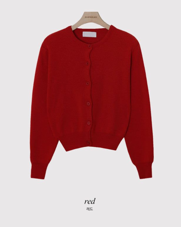 PN Basic Round Knit Cardigan (10color)
