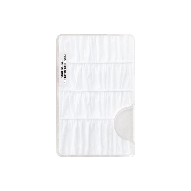 shirring card holder - white