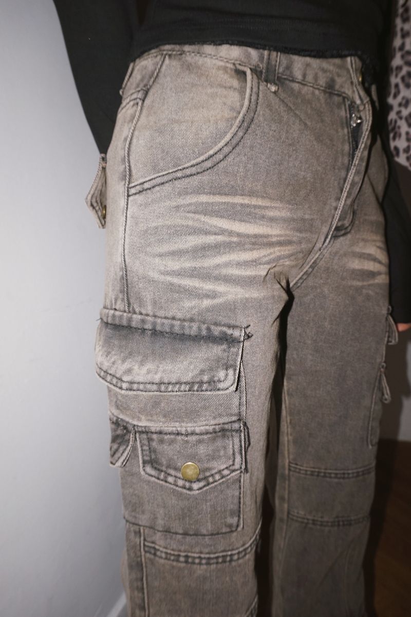 Pocket Semi Bootcut Denim Pants
