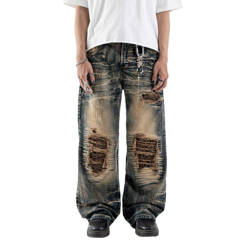 DENIMITUP（デニミタップ）の「H1 Baggy Songket - Iron Bronze - Celana Jeans（Pants）」