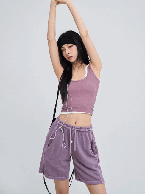 ULAN（ユレン）の「[U-BASIC] ロエルピグメントリブドタンクトップ（トップス）」
