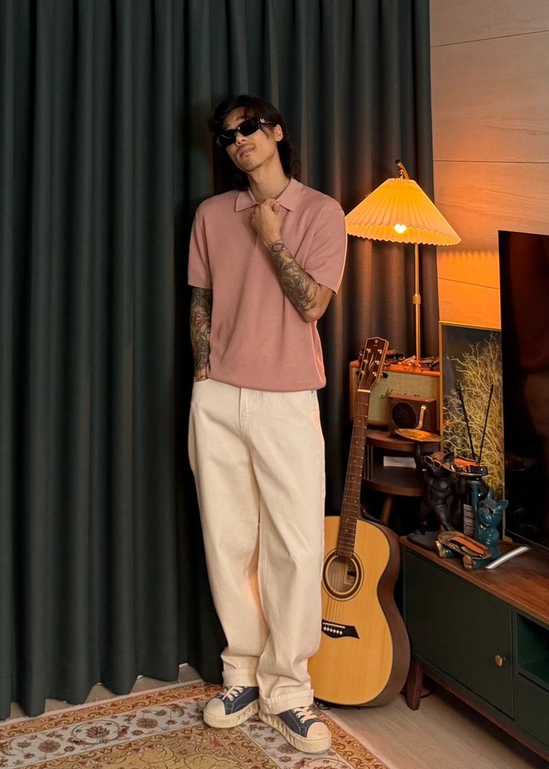 Semi-wide cotton pants 5COLOR