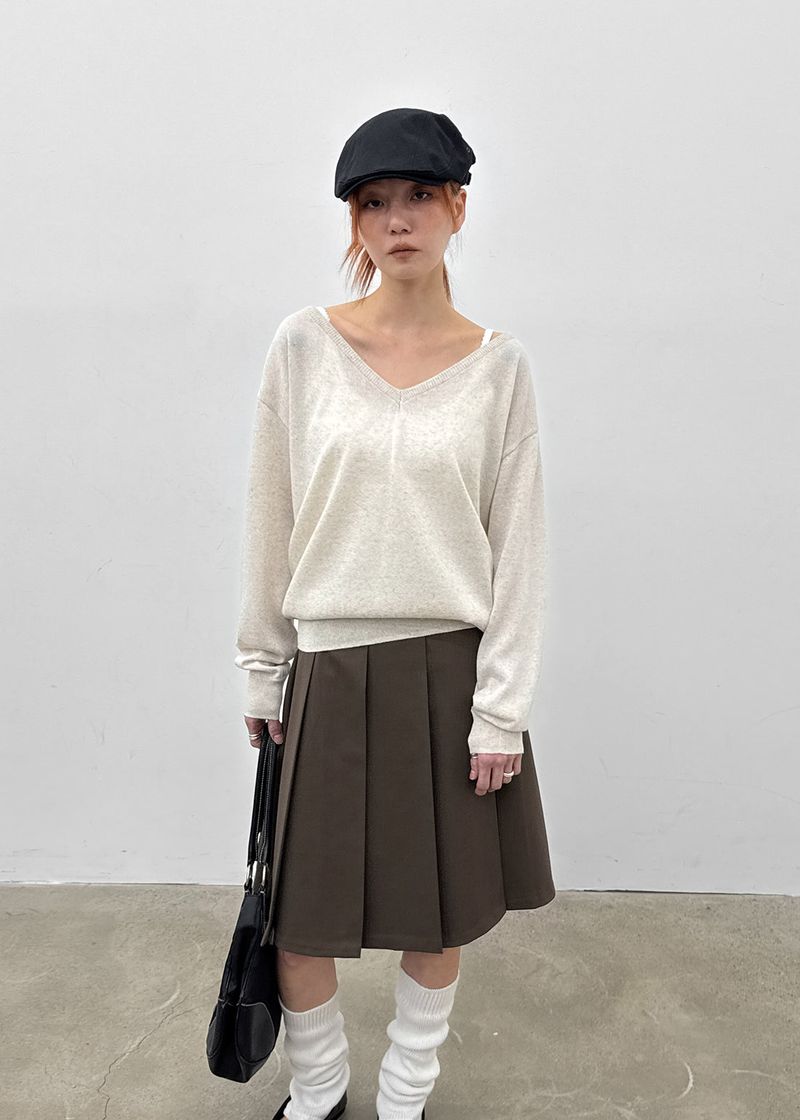 [MADE] Seir Sheer Linen V-Neck Knit