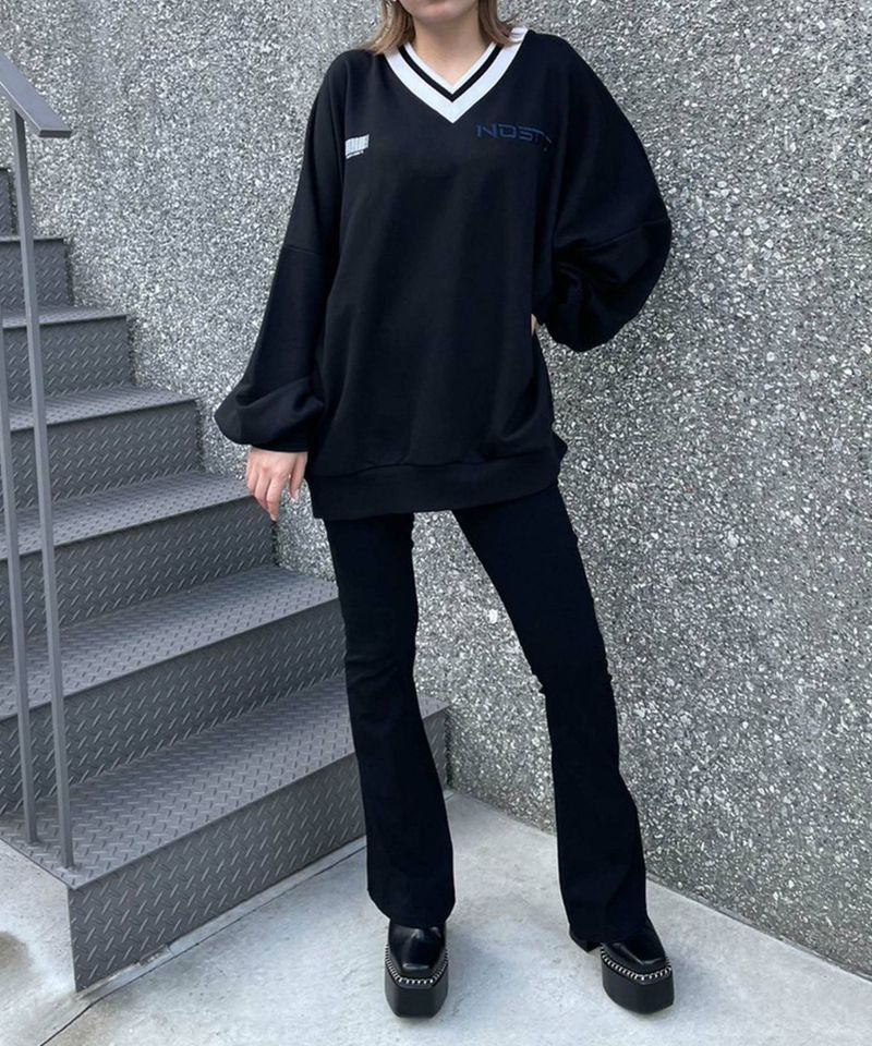VneckラインリブPO