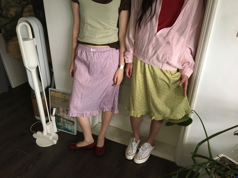 Merry Flower Frill Skirt (2color)