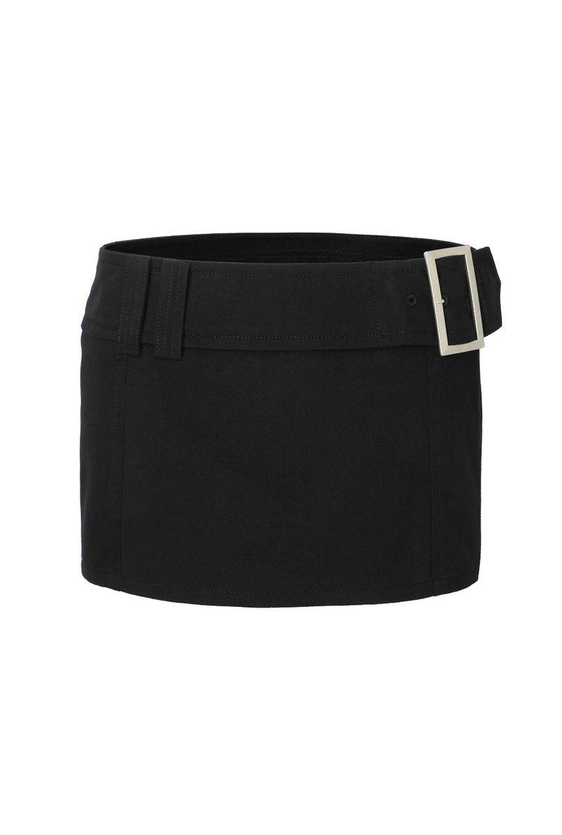 Buckle mini skirt