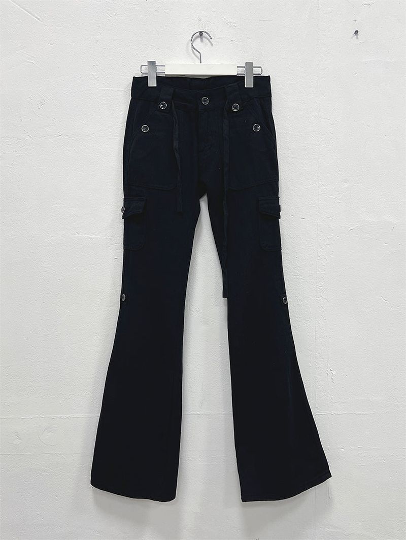 CARGO SLIM BOOTS CUT PANTS (2C)