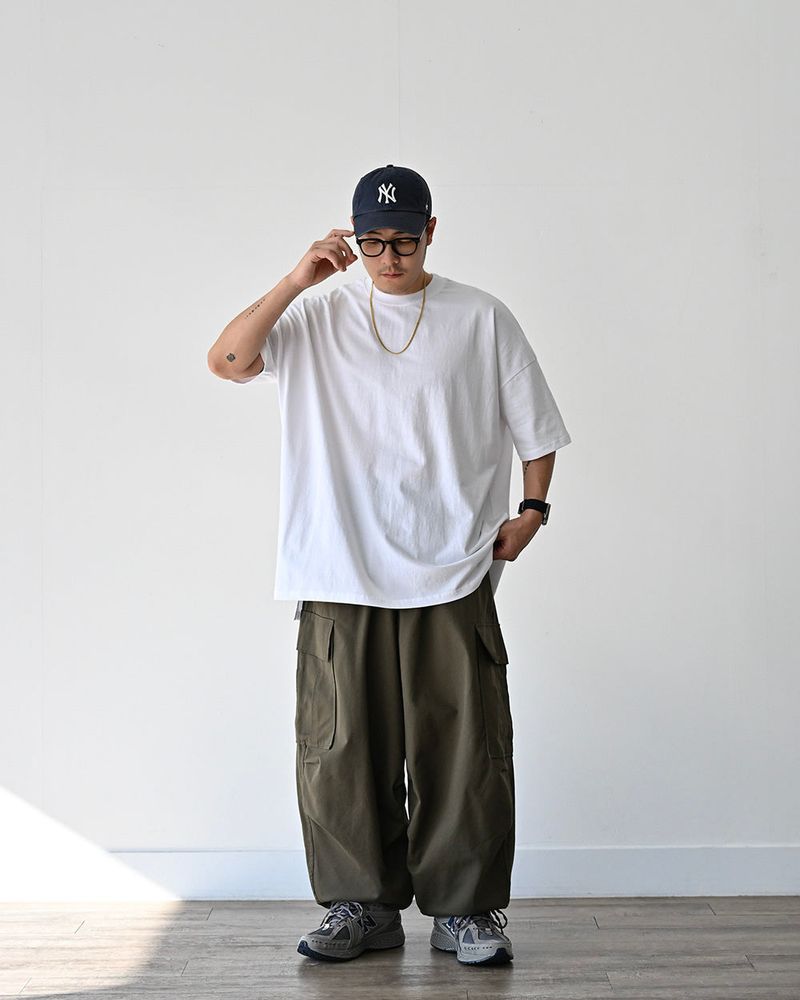 SIO WIDE CARGO PANTS KHK