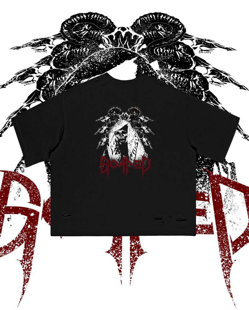 GOATED CUTTING OVERSIZE T-SHIRT(BK)