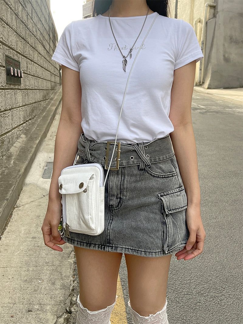 Cute cubic slim t-shirt