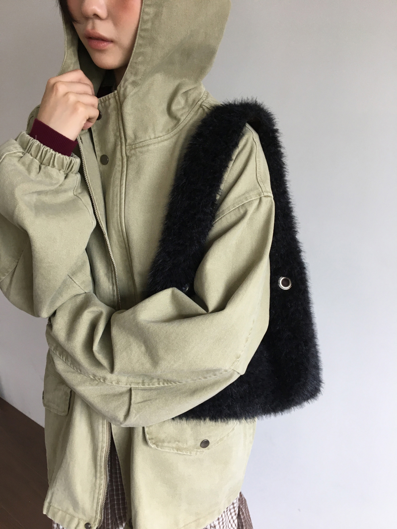Morrow washed hooded field jacket (2color)