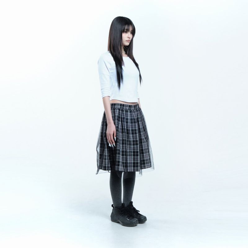 Layer tulle skirt Check
