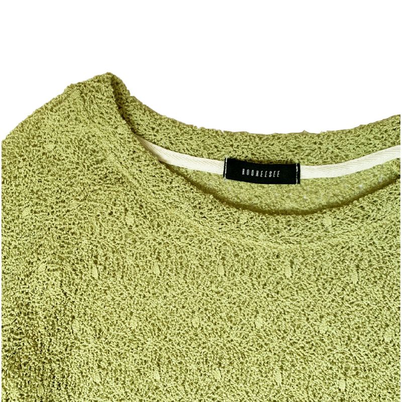 Net Raglan Knit Sleeve (yellowish green)