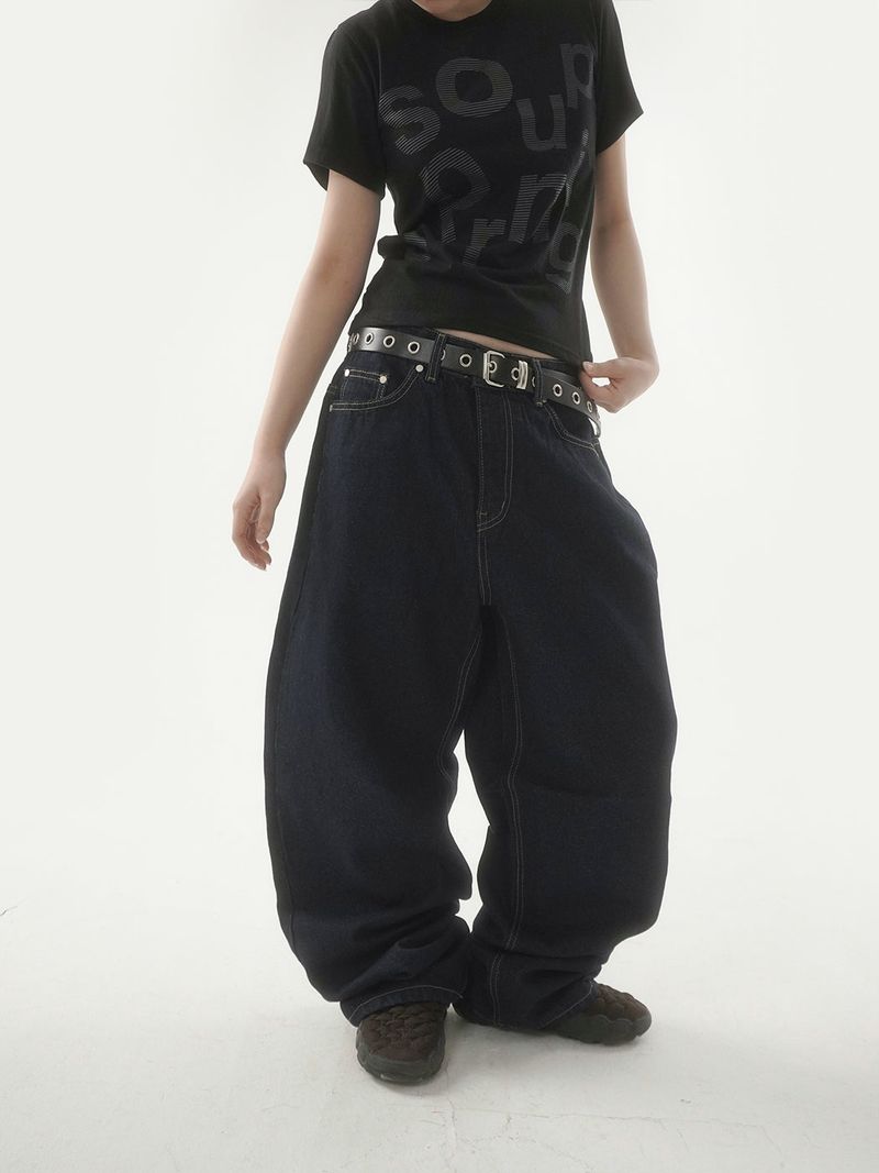 Felid handle denim pants -3C