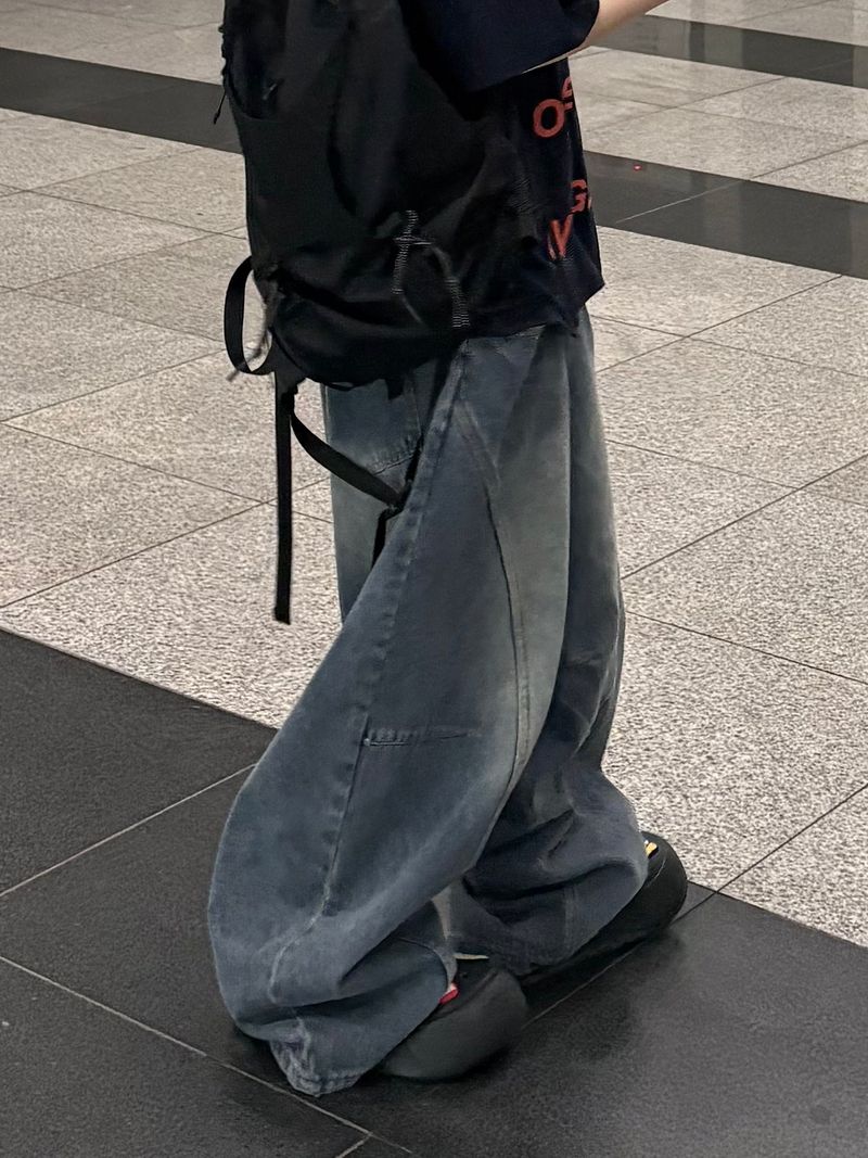 dart curve denim pants