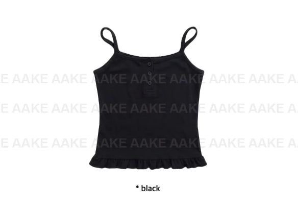 FRILL BUTTON SLEEVELESS