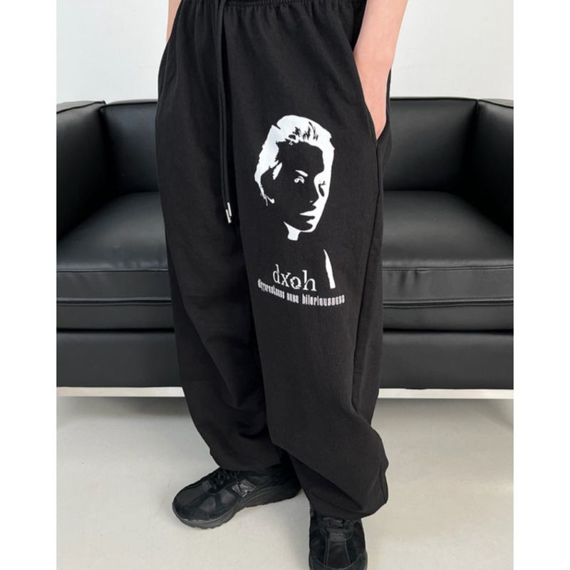 FACE LOGO LONG WIDE PANTS 3COLOR