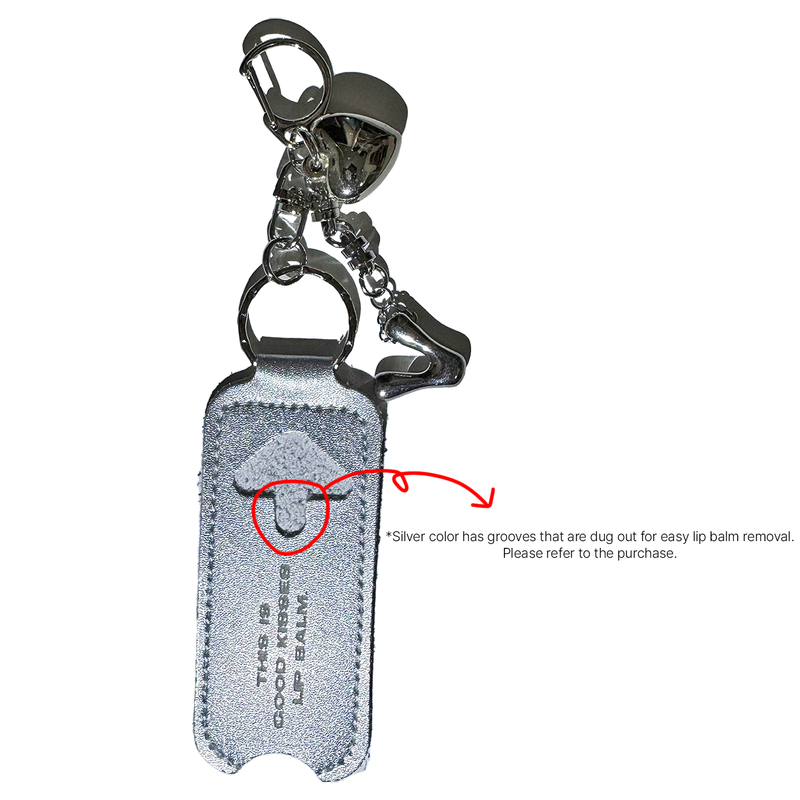 Good kisses initial lipbalm keychain (3color)