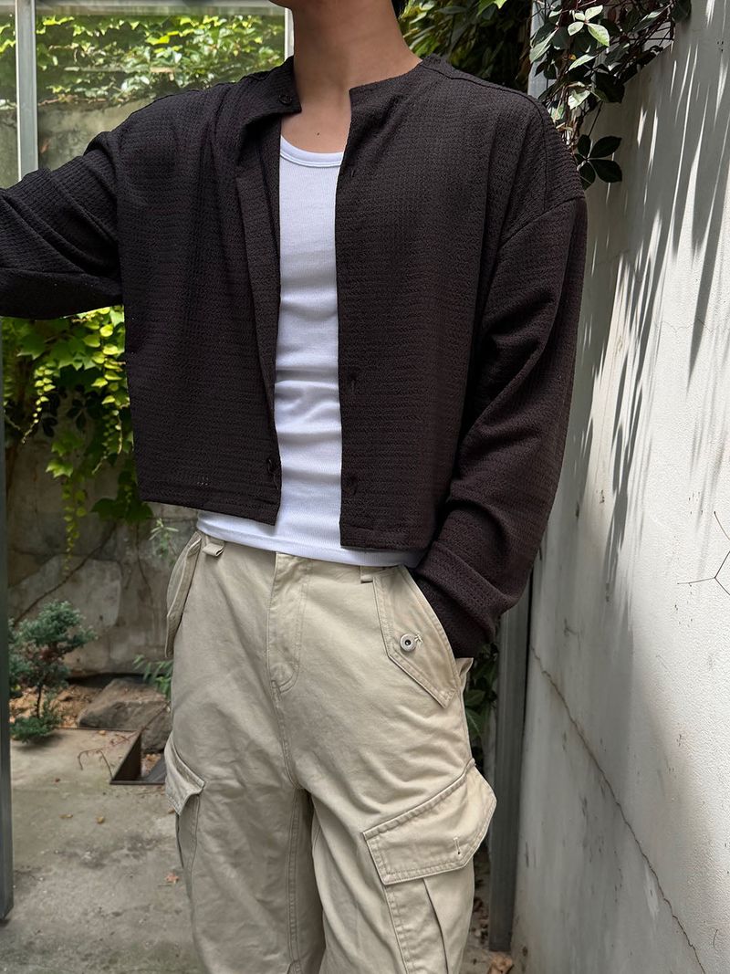 Summer knit crop cardigan(3color)
