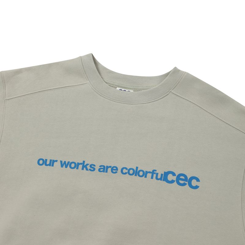 OUR WORKS ARE COLORFUL SWEATSHIRT(GRAY)