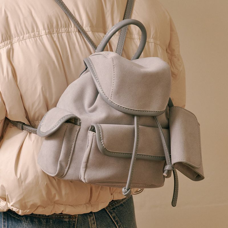 Nube Suede Mini Backpack (Sky Blue)