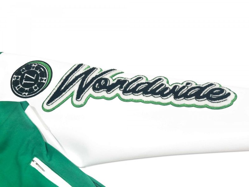 TZWORLDWIDE VARSITY JACKET - LUCKY GREEN