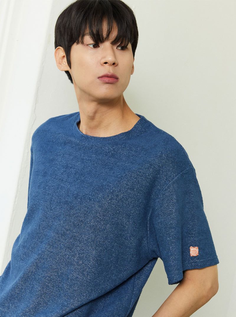 ALARMSEOUL(アラームソウル)の「ALARM PIQUE TERRY T SHIRT NAVY_UNISEX(Tops)」