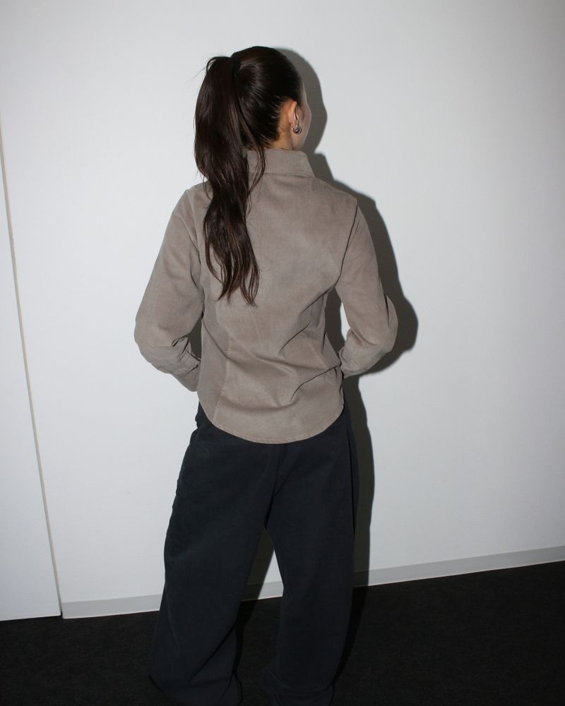 Side button shirts [Taupe]