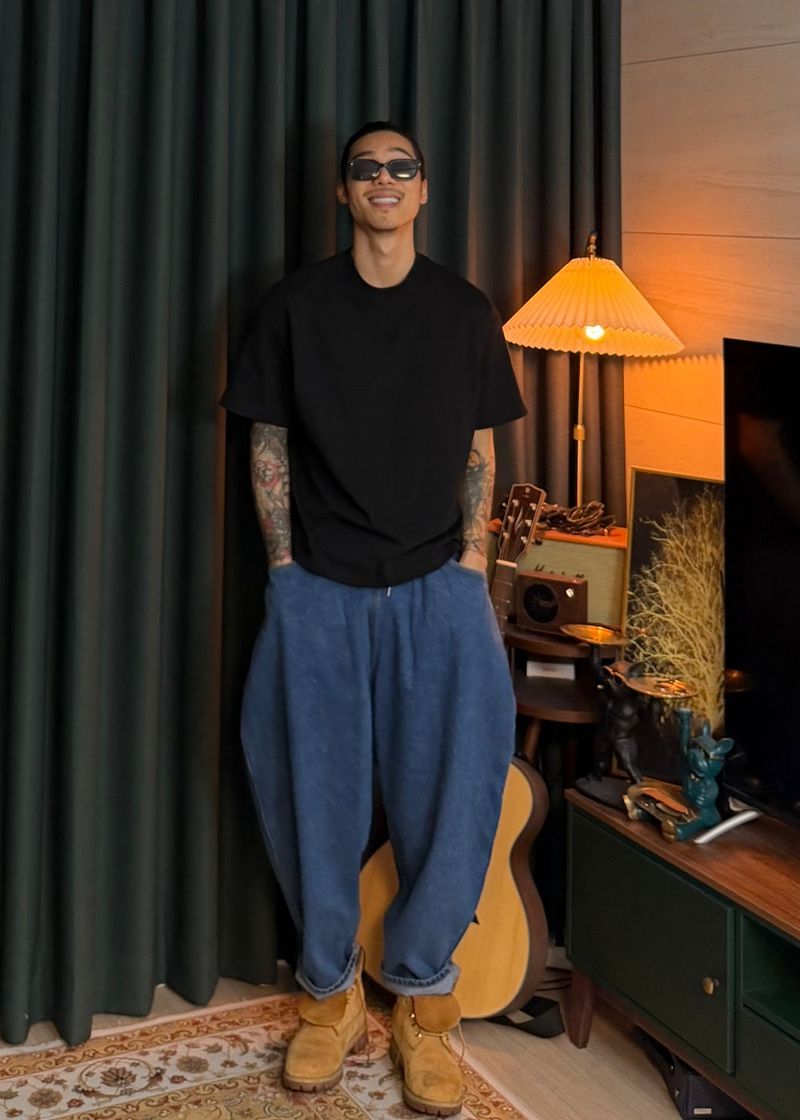 Denim Balloon Baggy Pants 2COLOR