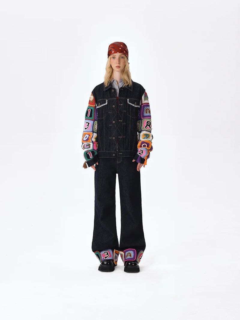 13DE MARZO（トレセ・デ・マルゾ）の「13DE MARZO Square Pattern Denim Jacket（Jackets/Outerwear）」