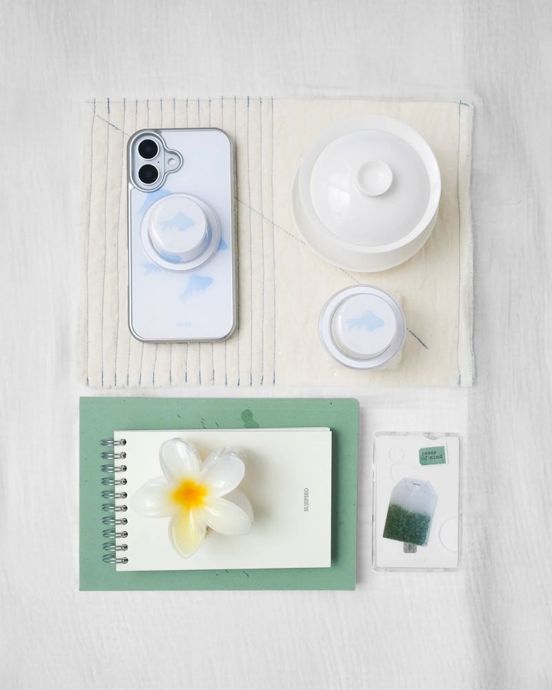 Blue Fish_Silver iPhone Galaxy Case(MagSafe)