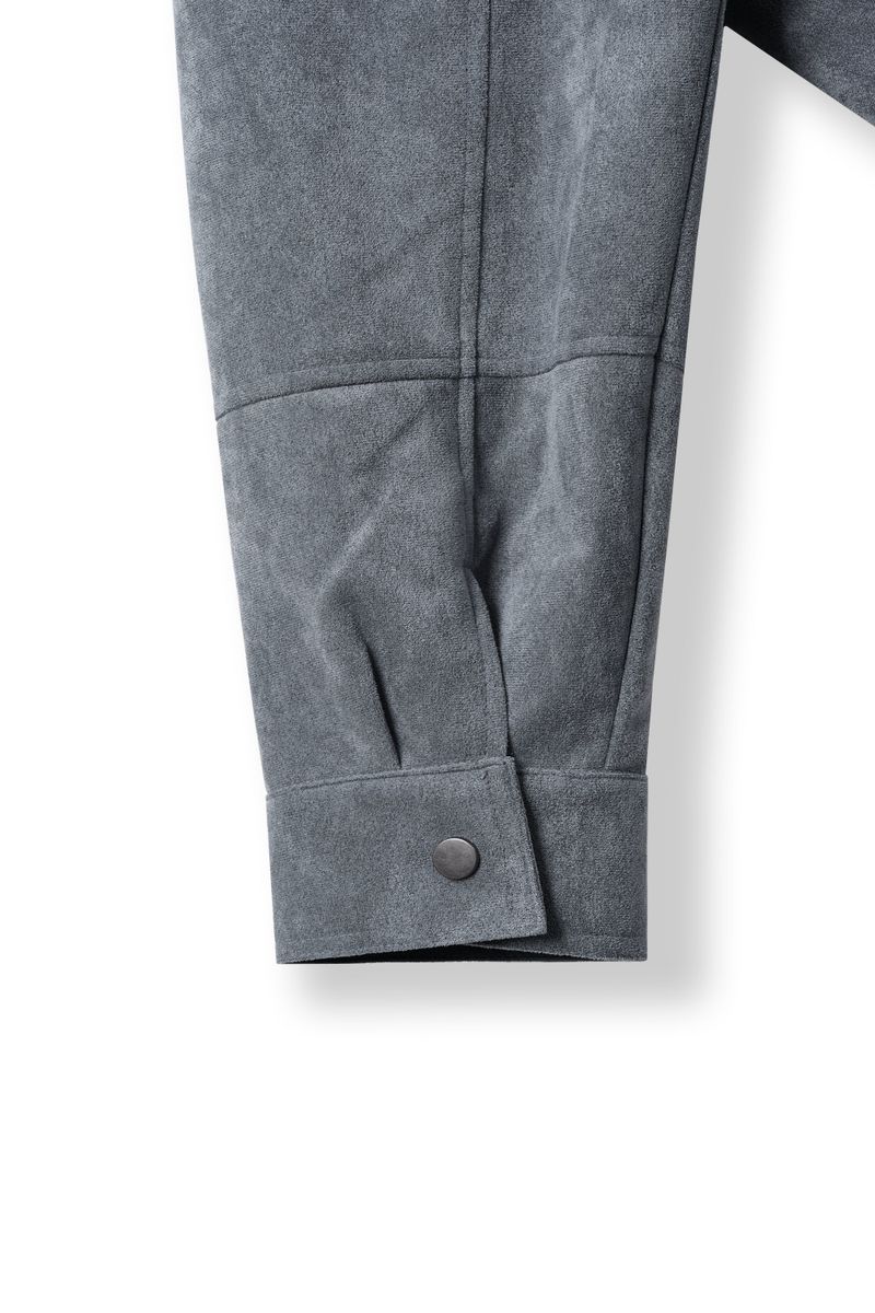 Brandt incision suede cropped jacket
