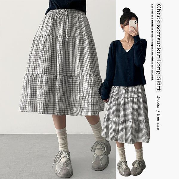 hijjoo（ハイチュー）の「Tiru Waistbanding チェックスカート（スカート）」