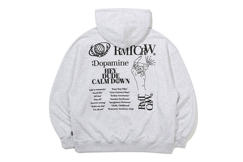 MONOCHROME HOODIE_LIGHT GREY