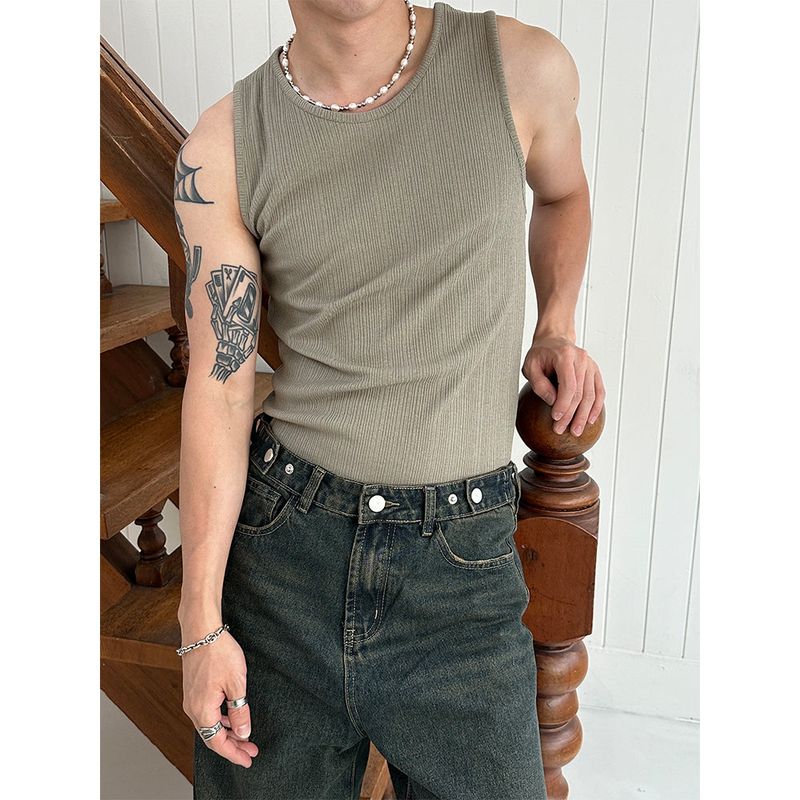 LAURANT（ロラン）の「[MUSCLE FIT] Thin golgi sleeveless (4color)  （Tops）」