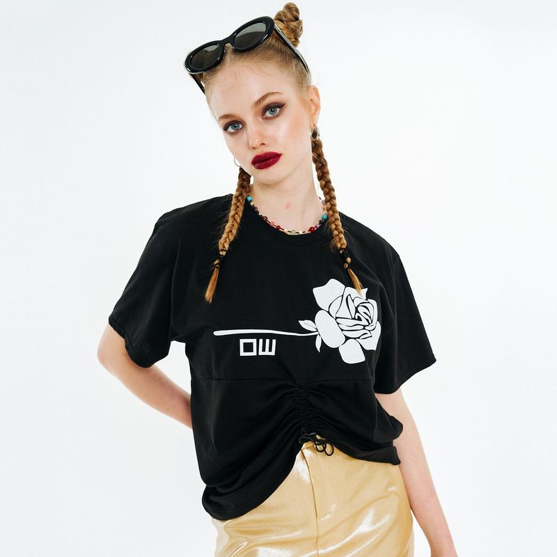 Sleeping Rose T-shirt [Black]