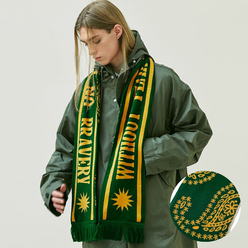 WFTB PAISLEY FOOTBALL MUFFLER DEEP GREEN