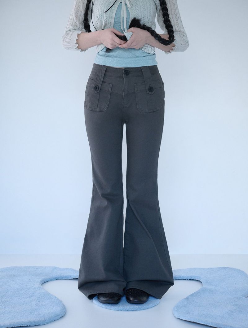 mireco（ミレコ）の「BUTTON POCKET BOOTCUT PT CHARCOAL（Pants）」