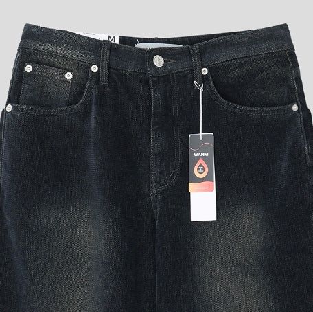 Fracture Bootcut Brushed Denim Pants