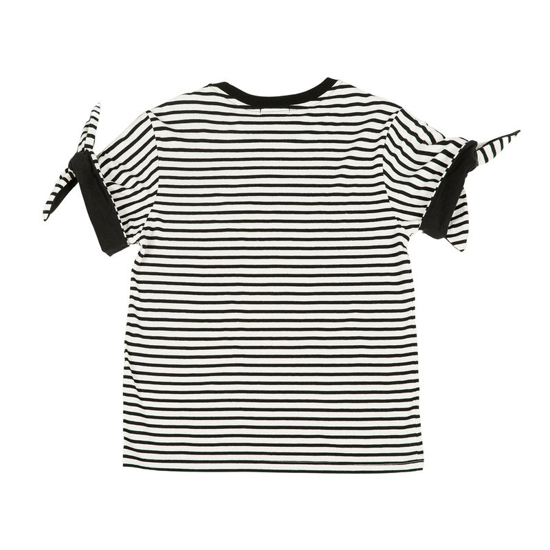 Stripe knot t-shirt (BLACK)