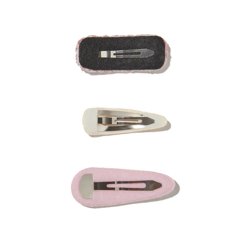 CHERRY KNIT HAIR PIN SET [SALMON]