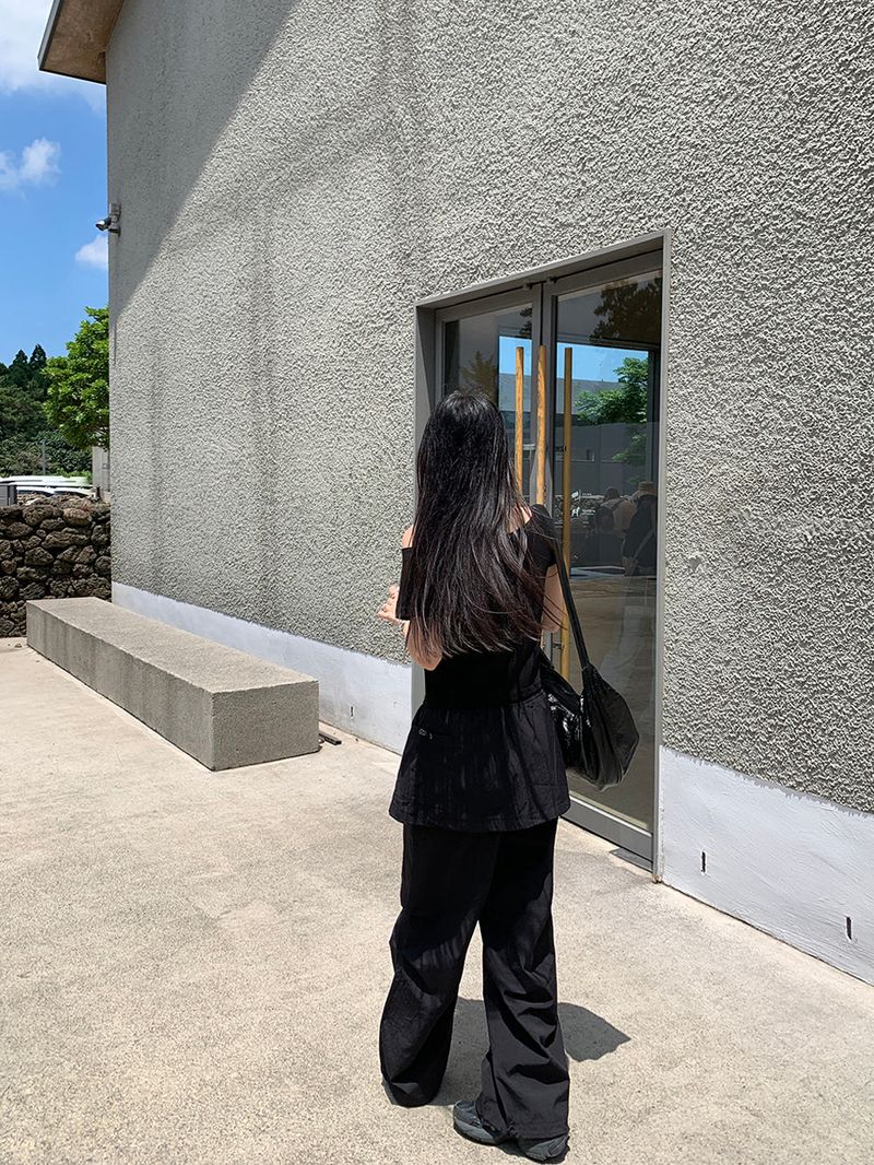 [MADE] Kaen Nylon Layered Skirt Banding Pants