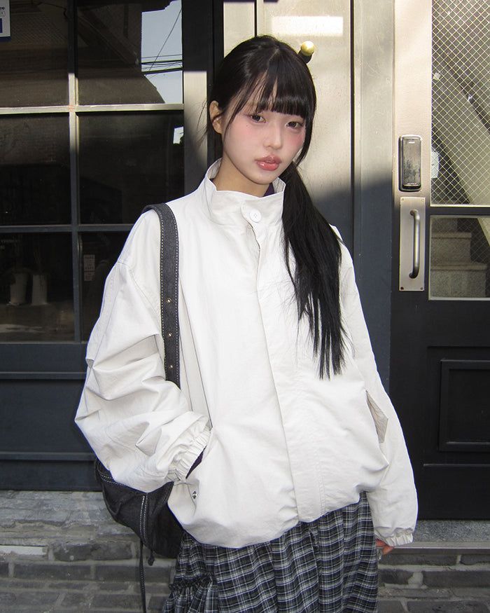Wern Oversized Nylon Windbreaker