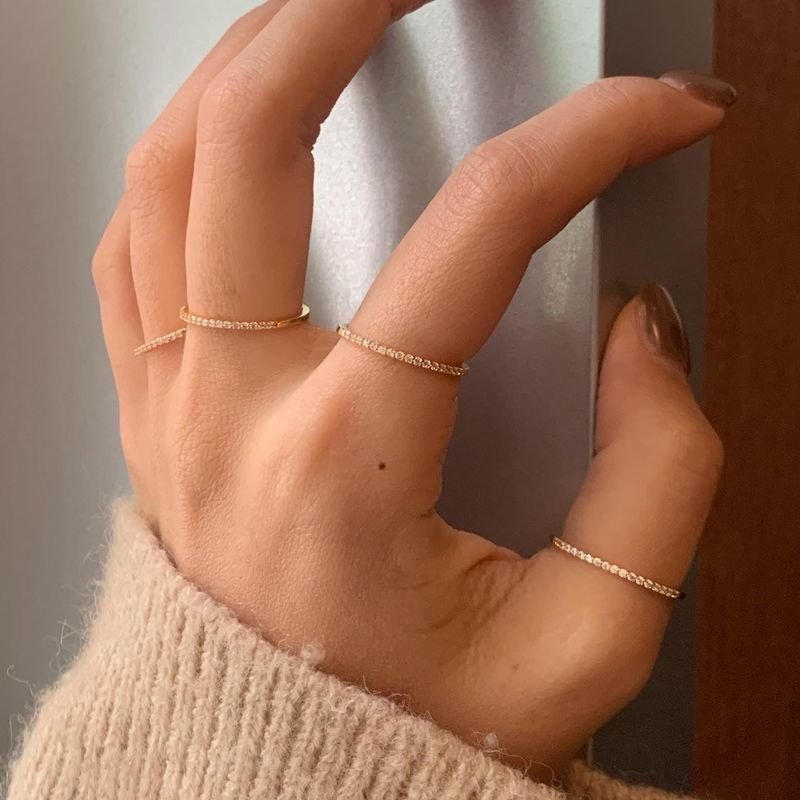 (silver925) Clin cubic ring *gold
