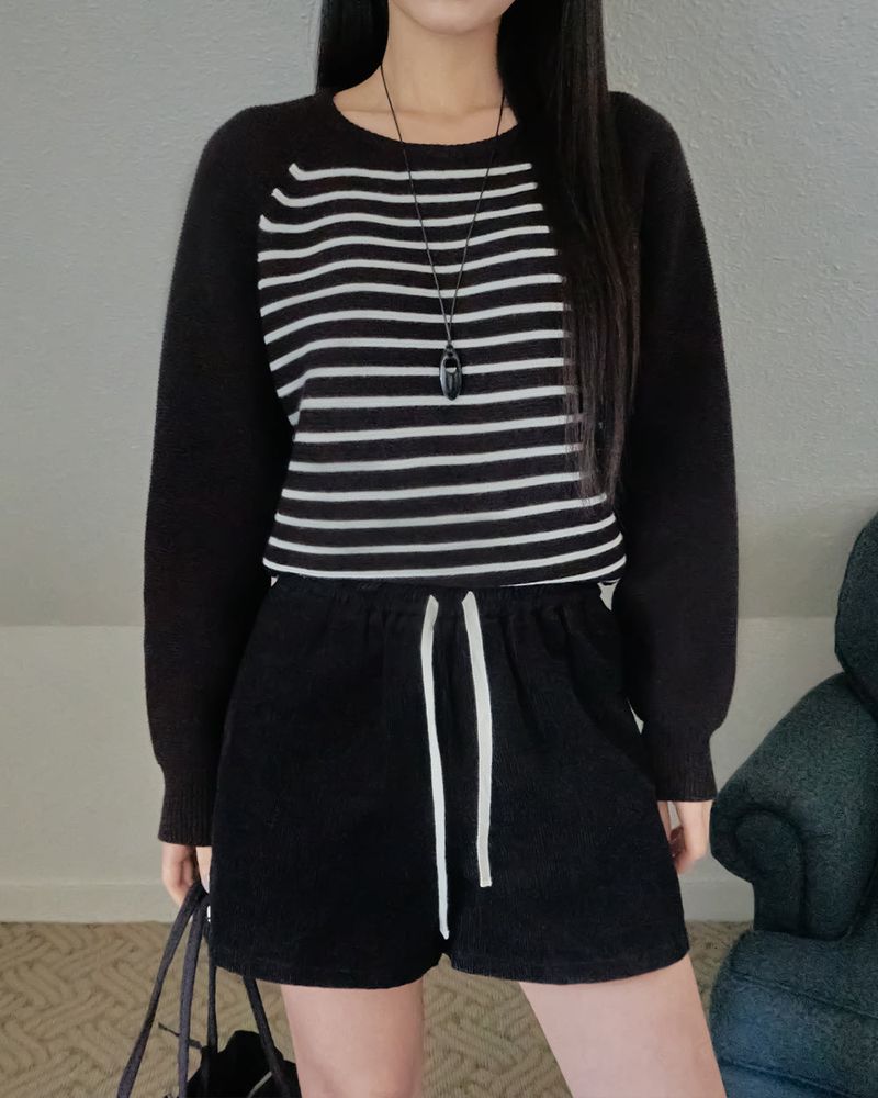 [ORIGINAL] onel stripe raglan knit