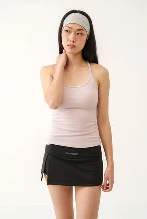 【即日発送】Jewel cross back tank top - pink 